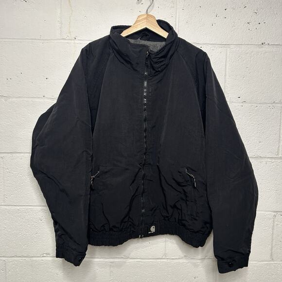 Vintage Carhartt Fleece-Lined Nylon Jacket “Black” J72 BLK